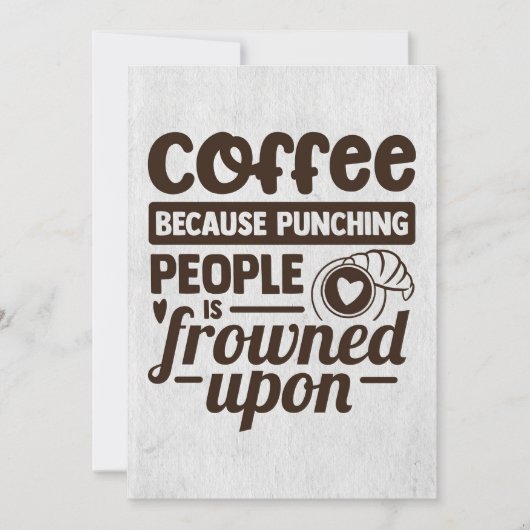 Koffie Lover Coffee omdat mensen worden bestraft Save The Date (Voorkant)