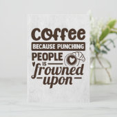 Koffie Lover Coffee omdat mensen worden bestraft Save The Date (Staand voorkant)