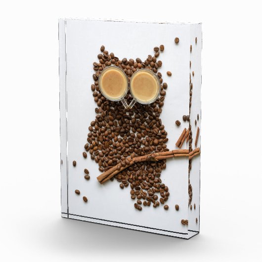 Koffie Lover Coffee Owl Fotoblokken (Rechts)