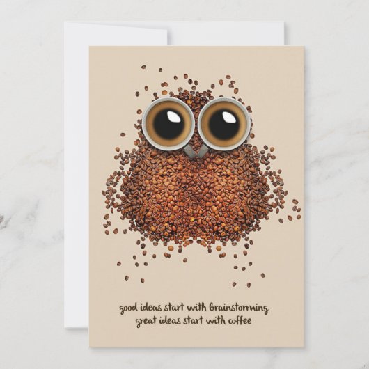 Koffie Lover Coffee Owl Kaart (Voorkant)