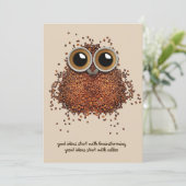 Koffie Lover Coffee Owl Kaart (Staand voorkant)