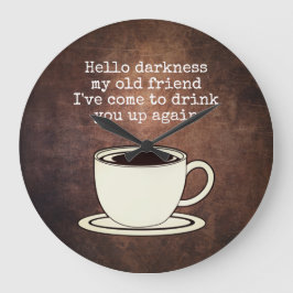  koffie Lover Funny Quote Grote klok