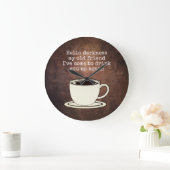  koffie Lover Funny Quote Grote klok (Huis)