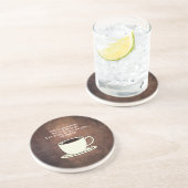  Koffie Lover Funny Quote Onderzetter (Zijkant)