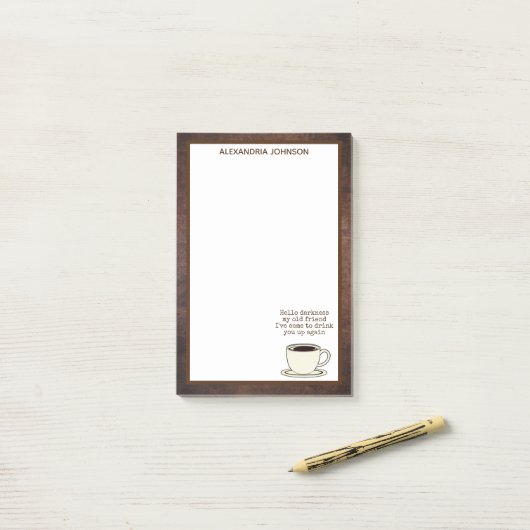  koffie Lover Funny Quote Post-it Notes (Op bureau)