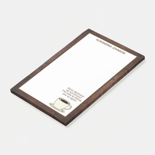  koffie Lover Funny Quote Post-it Notes (Schuin)