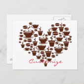 Koffie Lover Heart Thunder_Cove Briefkaart (Voorkant / Achterkant)