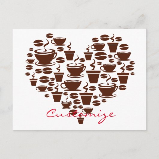 Koffie Lover Heart Thunder_Cove Briefkaart (Voorkant)