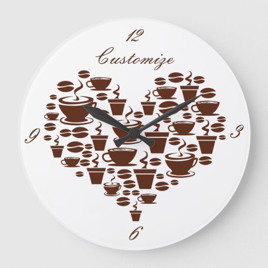 Koffie Lover Heart Thunder_Cove Grote Klok (Voorkant)
