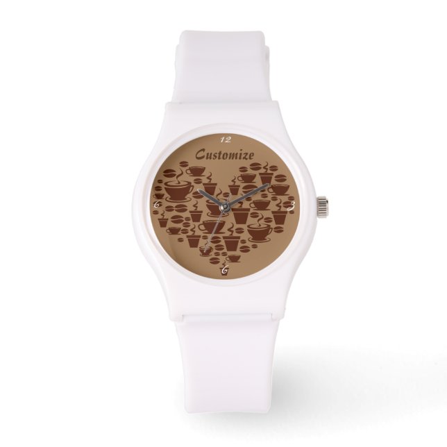 Koffie Lover Heart Thunder_Cove Horloge (Voorkant)