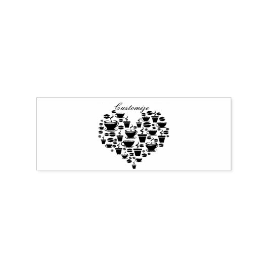 Koffie Lover Heart Thunder_Cove Rubberstempel (Afrduk)