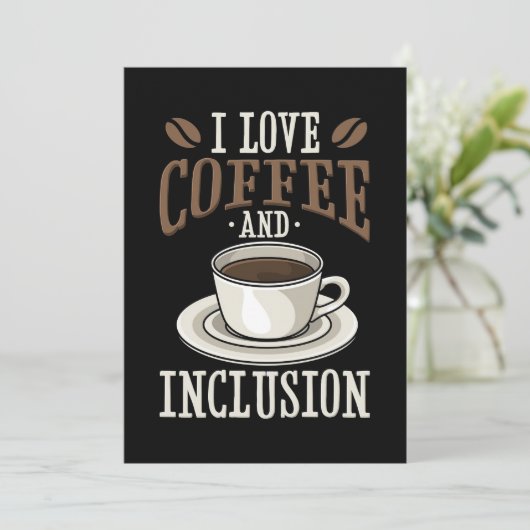 Koffie Lover I houdt van koffie en integratie Save The Date (Staand voorkant)