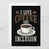 Koffie Lover I houdt van koffie en integratie Save The Date (Voorkant / Achterkant)