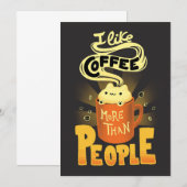 Koffie Lover ik hou meer van koffie dan van mensen Save The Date (Voorkant / Achterkant)