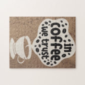 Koffie Lover in koffie vertrouwen we Legpuzzel (Horizontaal)