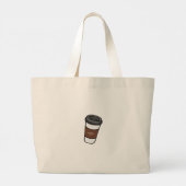 Koffie Lover Leraar Dank u Gift Custom Grote Tote Bag (Achterkant)