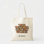 Koffie Lover Leraar Kleurrijke Dank u Gift Tote Bag (Voorkant)