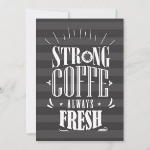 Koffie Lover sterke koffie altijd vers Bedankkaart