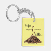 Koffie Lovers aangepaste sleutelhanger (Voorkant Links)