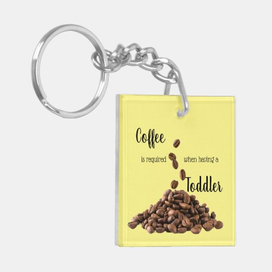 Koffie Lovers aangepaste sleutelhanger (Voorkant Links)