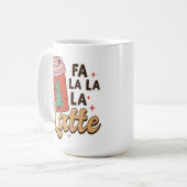 Koffie Lover's kerst Fa La La Latte Koffiemok (Voorkant links)