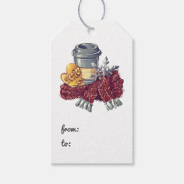 Koffie Lover's kerstman Cadeaulabel