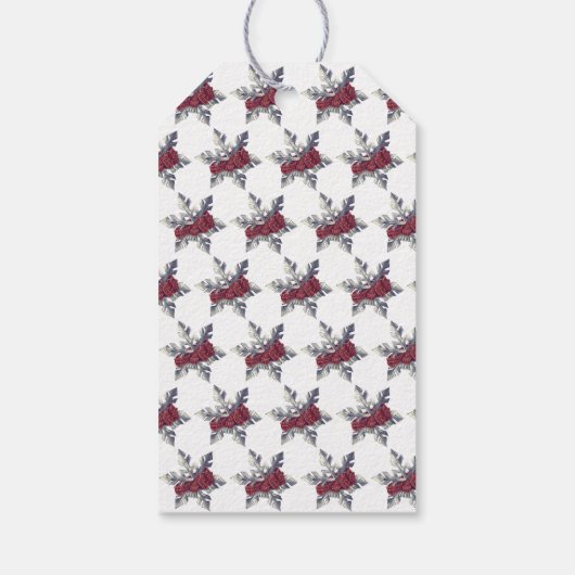 Koffie Lover's kerstman Cadeaulabel (Achterkant)