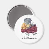 Koffie Lover's kerstman Magneet (Voorkant / Achterkant)