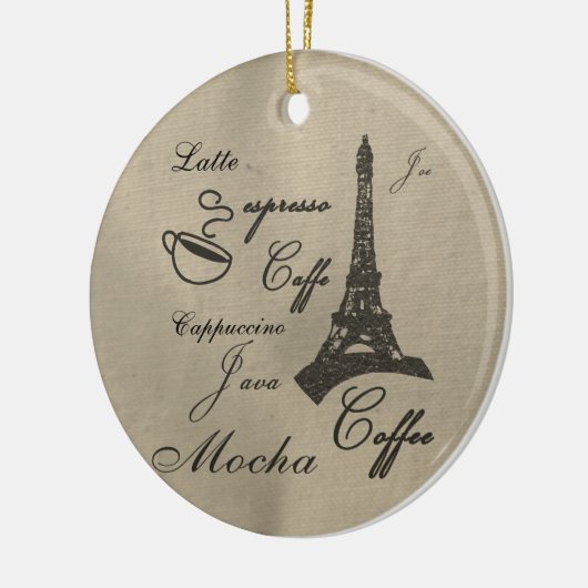Koffie Lovers kerstversiering Keramisch Ornament (Links)