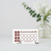 Koffie Loyalty Card | Één Slok Dichter bij Gratis (Staand voorkant)