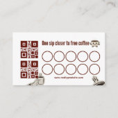 Koffie Loyalty Card | Één Slok Dichter bij Gratis (Voorkant)
