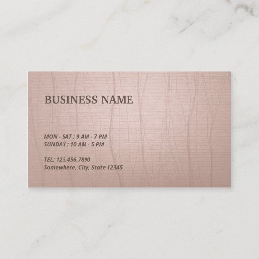 Koffie Loyalty Kaarten  Dusty Pink (Achterkant)