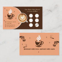 Koffie Loyalty Stempelkaart Hart Latte Art Café