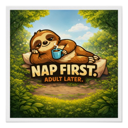 Koffie Luiaard - Critter Kingdom Perfect Poster (Voorkant)