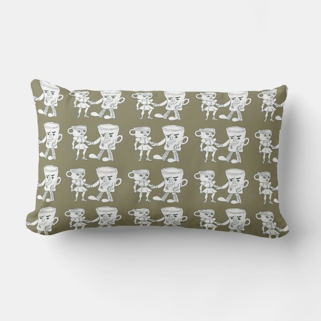 Koffie Lumbar Pillow Kussen (Voorkant)
