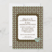 Koffie Luncheon Bridal Shower-uitnodigingen Kaart (Achterkant)