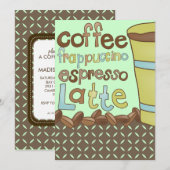 Koffie Luncheon Bridal Shower-uitnodigingen Kaart (Voorkant / Achterkant)