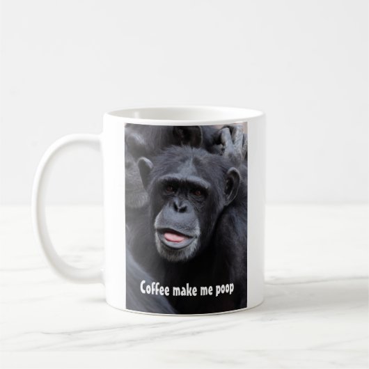 Koffie maak me poep koffiemok (Links)