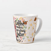 koffie maakt alles beter latte mok (Rechterhoek)