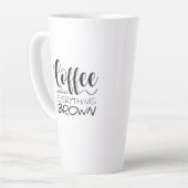 Koffie maakt alles bruin. Mok voor tweetonkoffie (Linkerhoek)