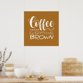 Koffie maakt alles bruin. poster (Keuken)