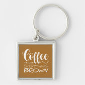 Koffie maakt alles bruin. sleutelhanger (Voorkant)
