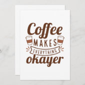 Koffie maakt alles goed bedankkaart (Voorkant / Achterkant)