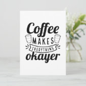 Koffie maakt alles goed bedankkaart (Staand voorkant)