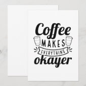 Koffie maakt alles goed bedankkaart (Voorkant / Achterkant)