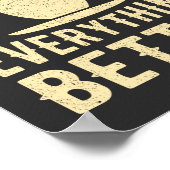 Koffie maakt alles | VINTAGE | Funny Quote Poster (Hoek)