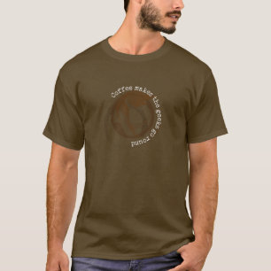 Koffie maakt de geeks rond t-shirt