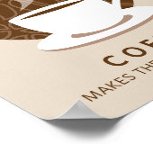 Koffie maakt de wereld de ronde Poster (Hoek)