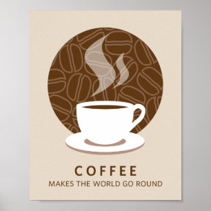 Koffie maakt de wereld de ronde Poster