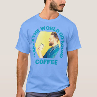 Koffie maakt de wereld rond Hipster 2 T-shirt